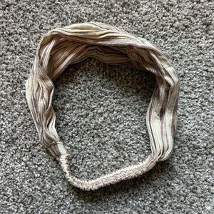 COPY - Striped Cream and Brown boho handmade Headband